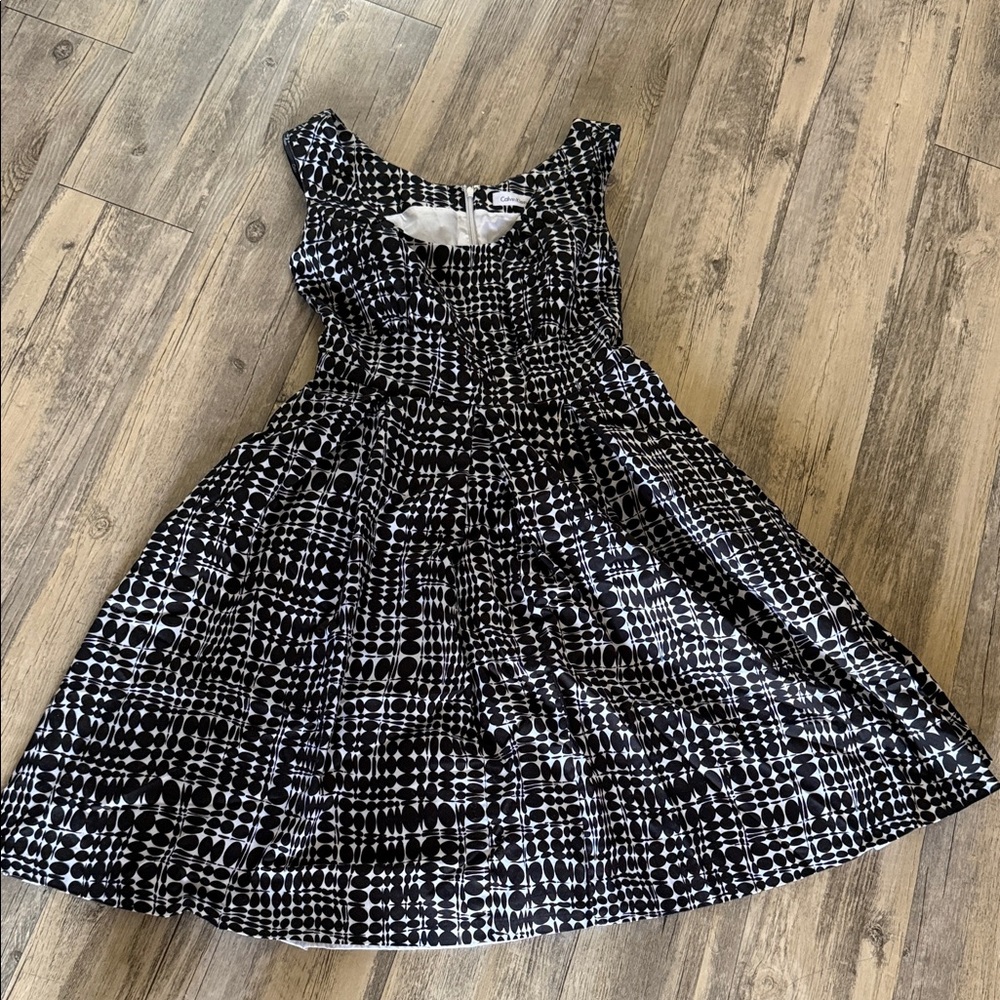Elegant Black and White Women's Dress